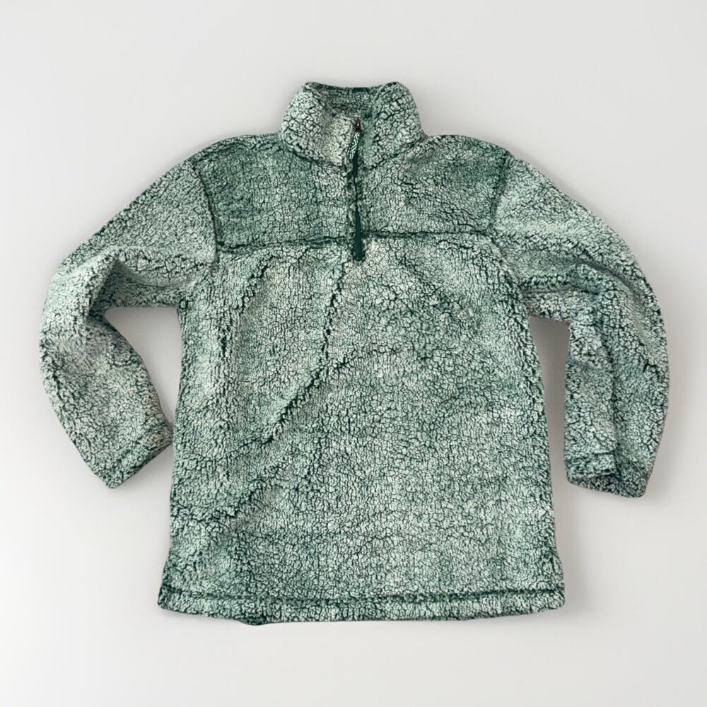 Boxercraft Green Sherpa Pullover Women’s Large Quarter Zip Teddy Fleece Jacket